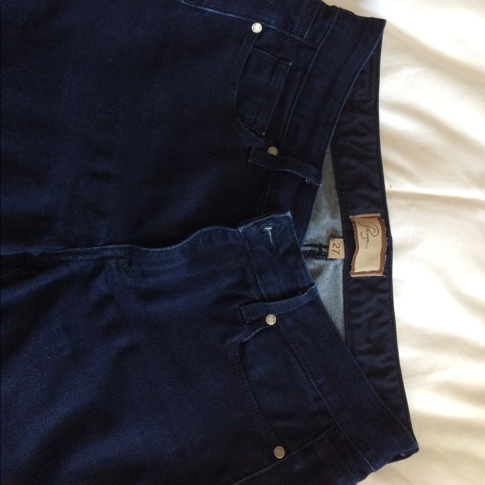 Paige peg skinny jeans size 27